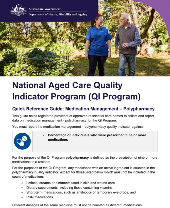 QI Program quick reference guide – Medication management – Polypharmacy