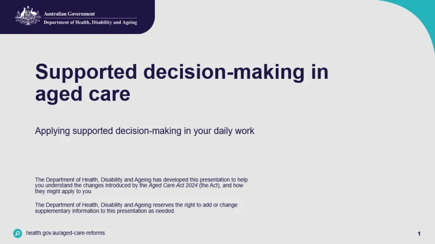 Display - front page of presentation containing title and summary