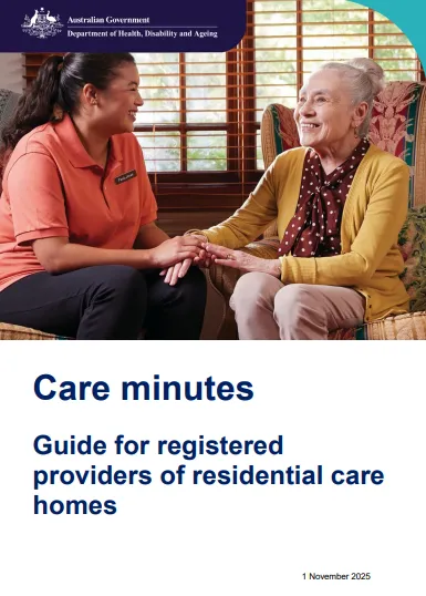 Care minutes – Guide for registered providers of residential care homes cover image