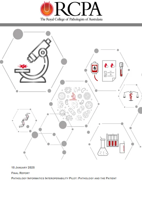 Cover page for the Final report for the Pathology informatics and interoperability pilot pathology and the patient project