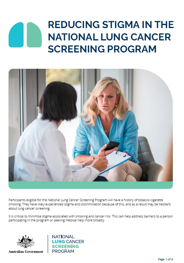 Reducing stigma in the NLCSP cover page