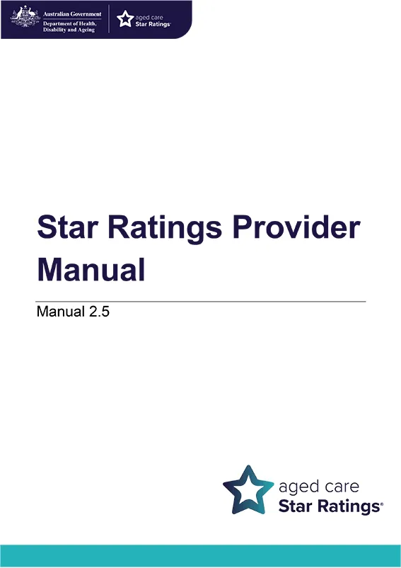 Thumbnail: Cover of Star Ratings provider manual