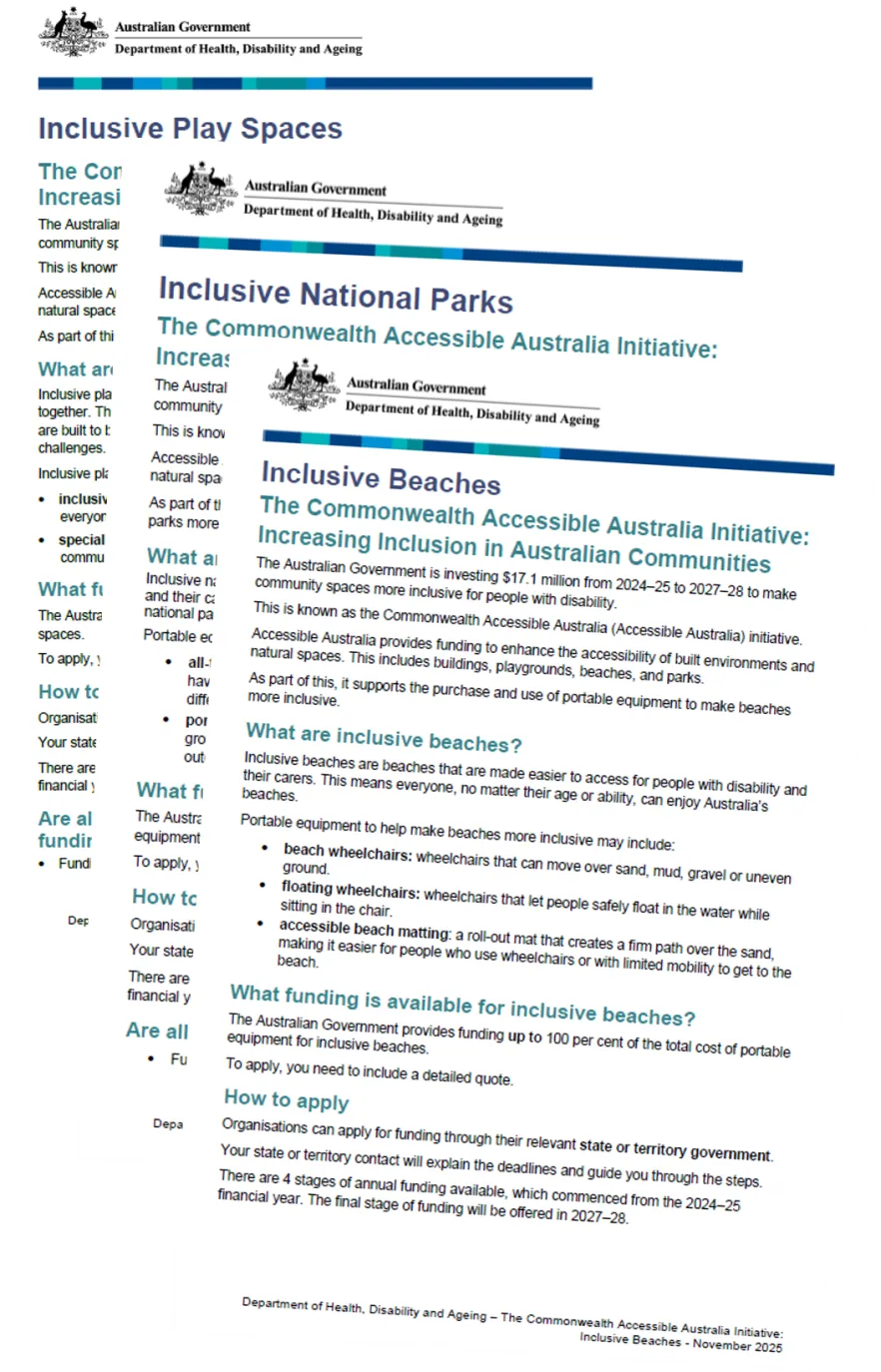 Collection of images for the Inclusive fact sheets