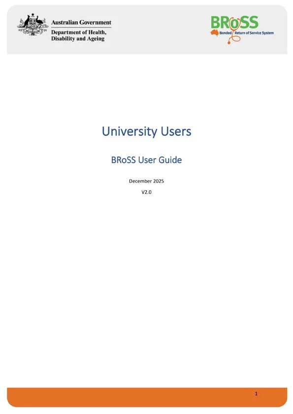 BRoSS user guide – University users