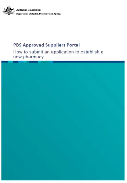 How to submit an application to establish a new pharmacy cover page