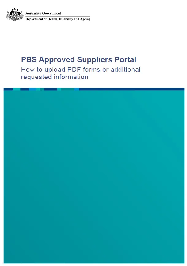 How to upload PDF forms or additional requested information cover page