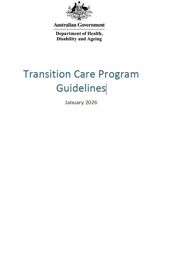 Transition Care Program Guidelines Australian Government Department