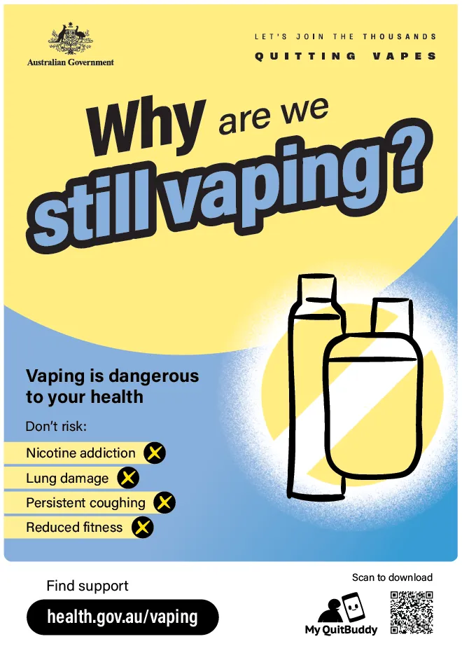 Community poster – Why are we still vaping? | Youth vaping
