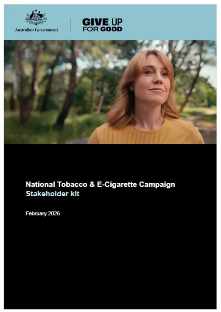 National Tobacco & E-Cigarette Campaign – Stakeholder kit | Give up for  good