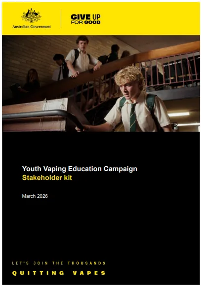 Youth vaping education campaign – stakeholder kit | Youth vaping ...