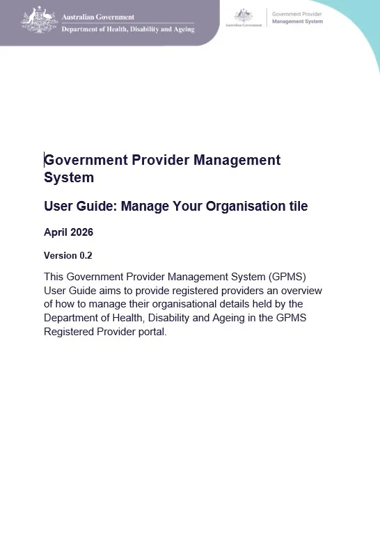 Provider Management Module Government Provider Management System (GPMS) – User Guide – Manage Your ...