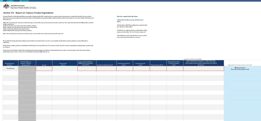 Reporting under the Public Health (Tobacco and Other Products) Act 2023 -  Tobacco consolidated report