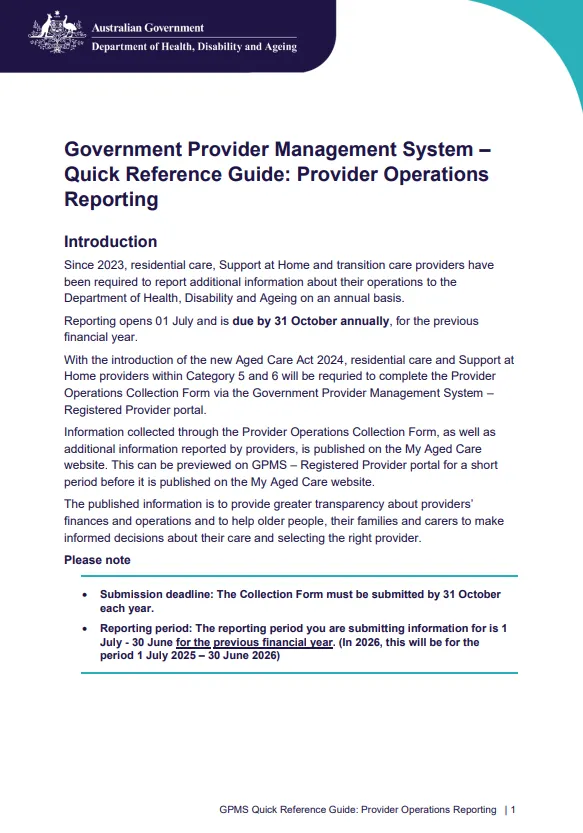 Government Provider Management System – Quick reference guide: Provider ...