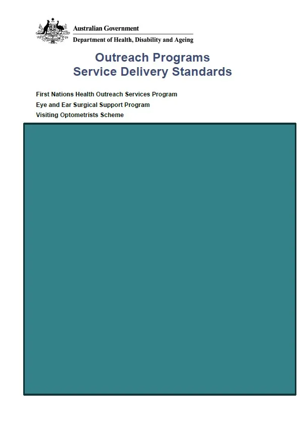 Outreach Programs Service Delivery Standards | Australian Government ...