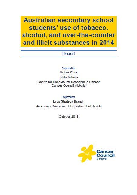 Cover image of Secondary school students’ use of tobacco, alcohol and other drugs in 2014