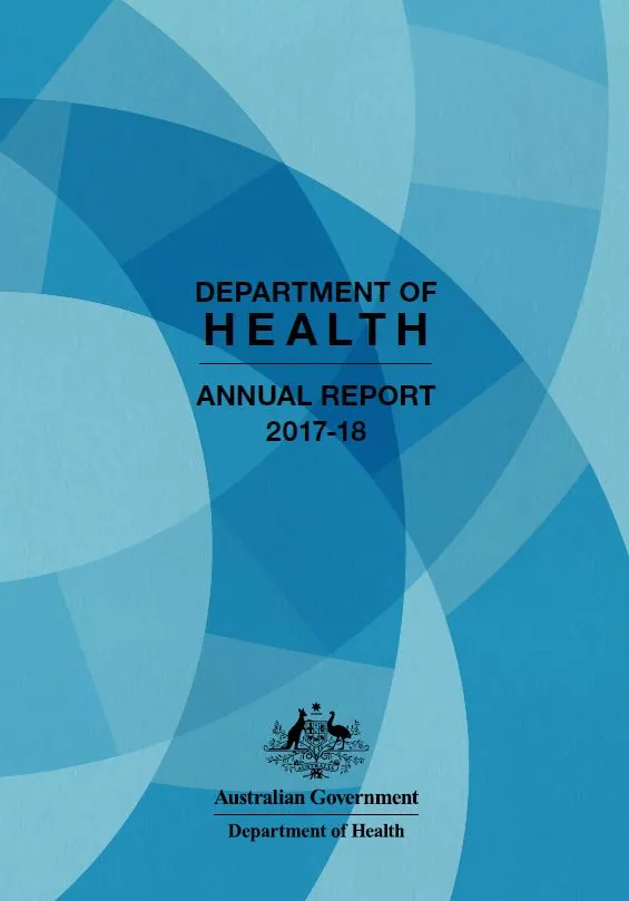 Cover of the Department of Health Annual Report 2017-18