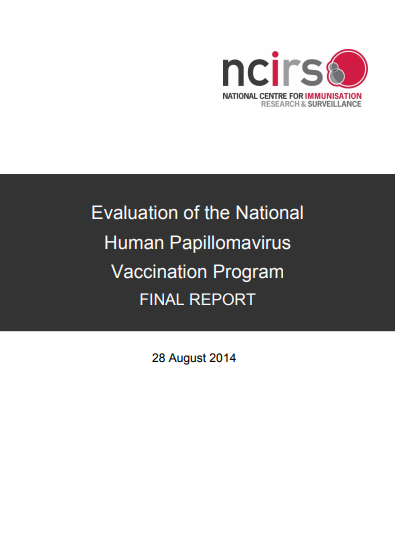 Cover of Evaluation of the National HPV Program final report