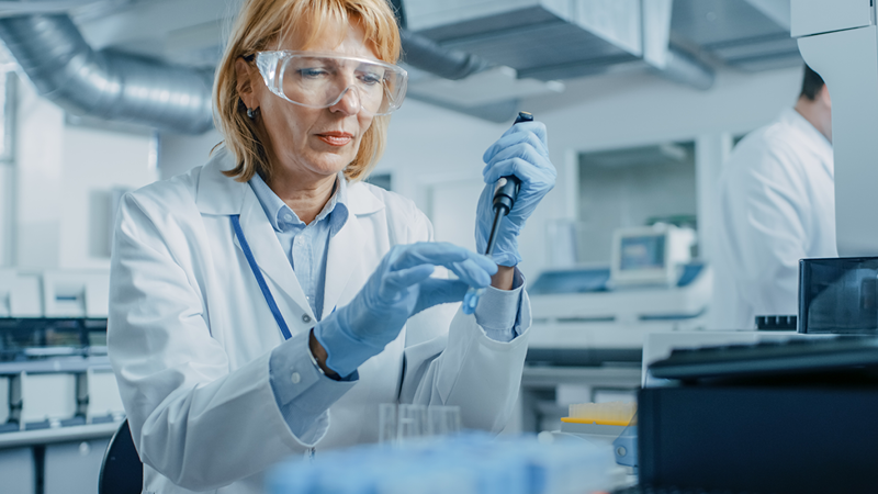 Female scientist in laboratory
