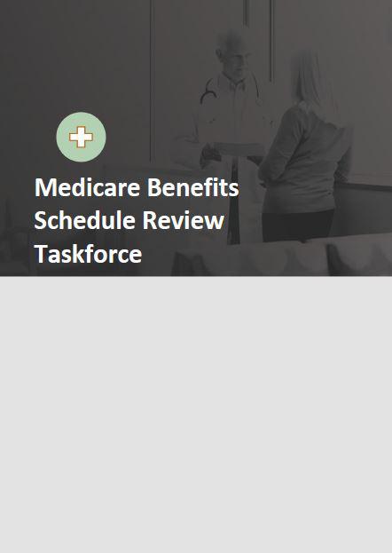 Medicare Benefits Schedule Review Taskforce cover
