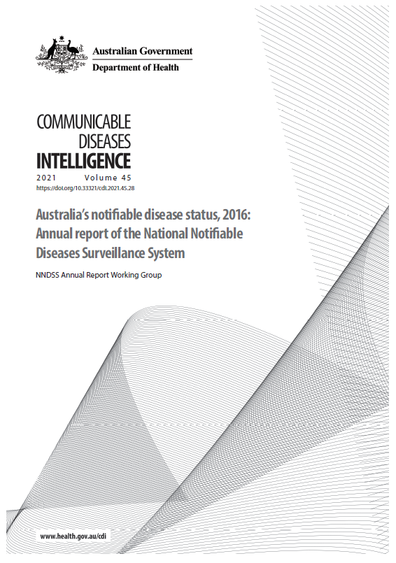 Cover image for 2016 NINDSS annual report