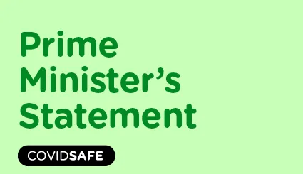 Prime Minister's update covid-19 tile