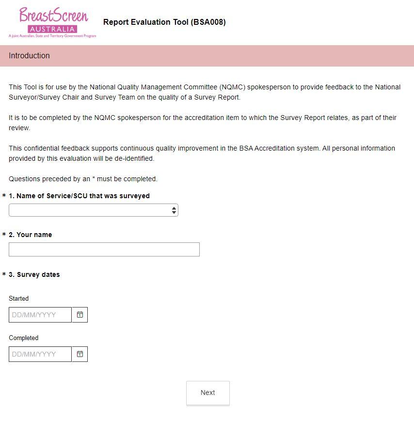 Image for BreastScreen Australia – Report evaluation tool