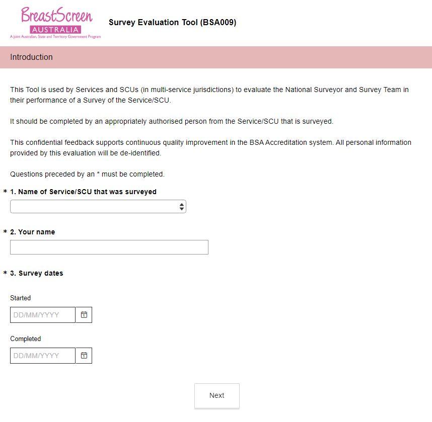Thumbnail image for BreastScreen Australia – Survey evaluation tool.
