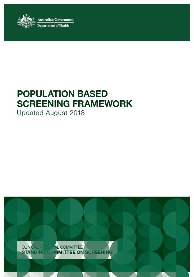 Cover image for Population based screening framework