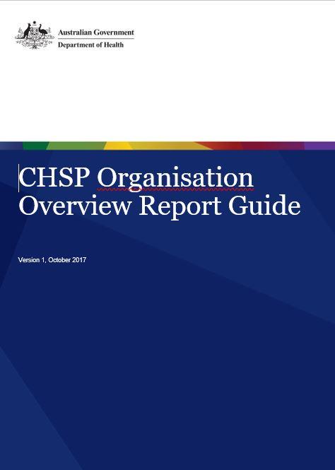 Cover image for CHSP organisation overview report guide