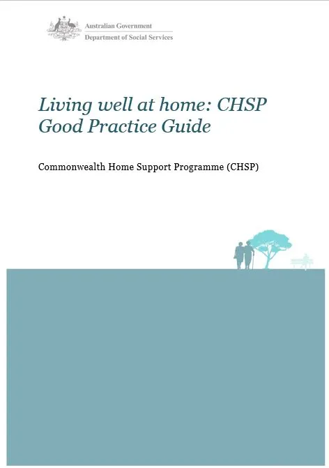 Cover image for Living well at home - CHSP good practice guide