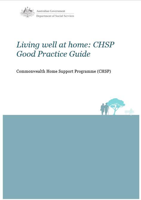 Cover image for Living well at home - CHSP good practice guide