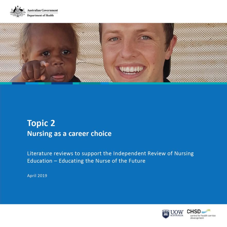 Topic 2 — Literature Review to Support the Independent Review of Nursing Education cover