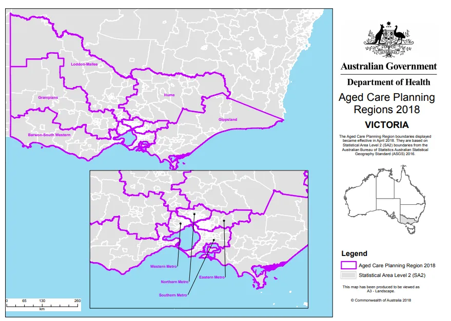 2018 VIC Aged Care Planning Regions cover