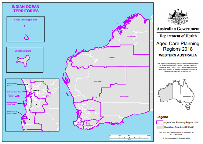 2018 WA Aged Care Planning Regions cover