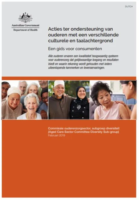 Cover image for Actions to support older CALD people: a guide for consumers Dutch