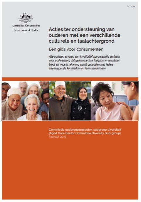 Cover image for Actions to support older CALD people: a guide for consumers Dutch