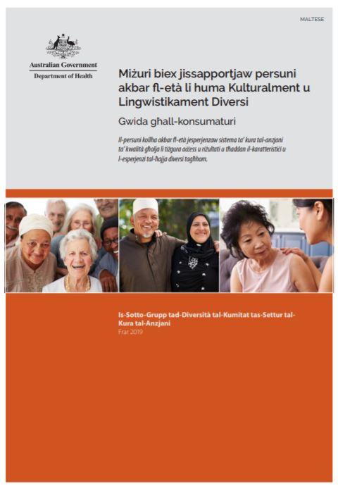 Cover image for Actions to support older CALD people: a guide for consumers Maltese