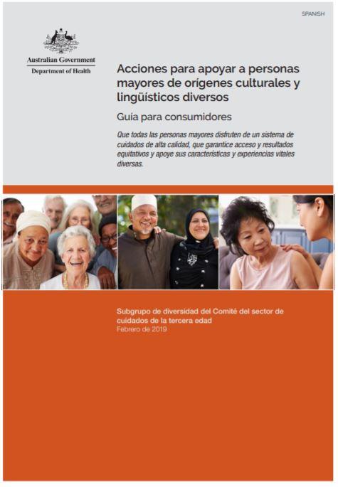 Cover image for Actions to support older CALD people: a guide for consumers Spanish