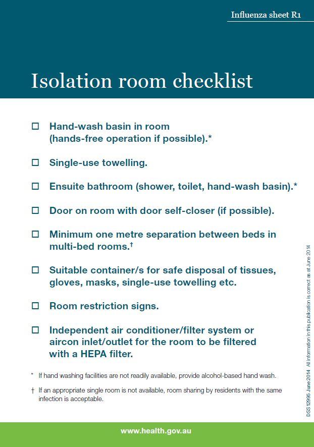 Information Sheets — Influenza Kit for Residential Aged Care cover image