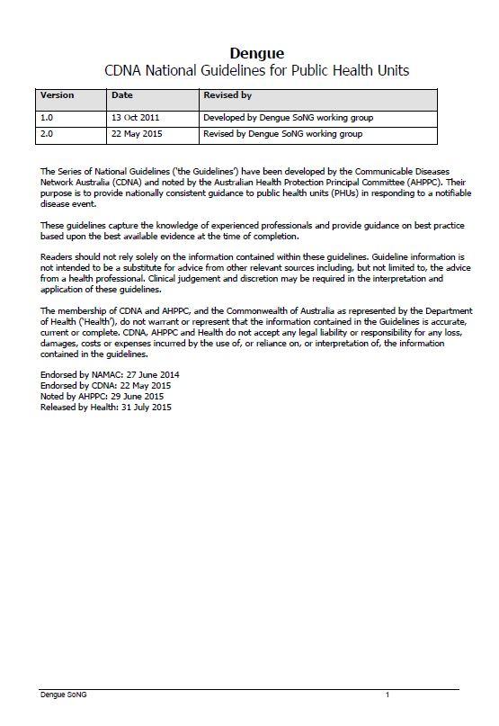 CDNA National Guidelines – Dengue