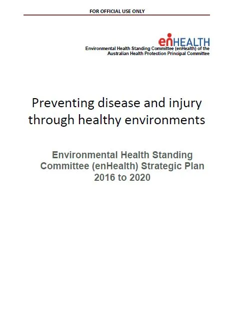 Cover image of enHealth strategic plan 2016 to 2020