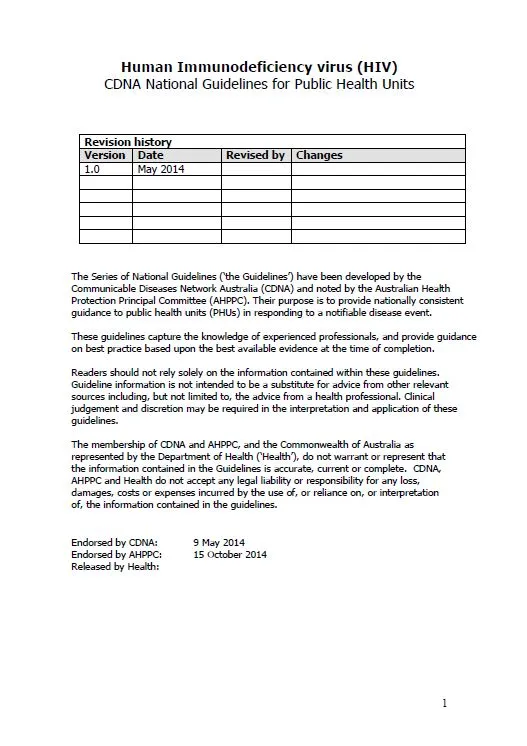 Cover image for CDNA National Guidelines – HIV