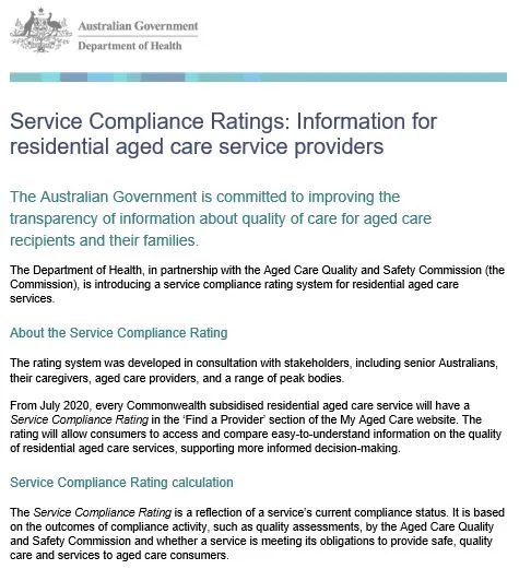 aged-care-compliance-rating