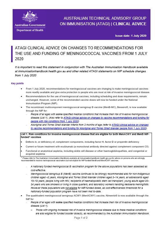 Meningococcal cover image