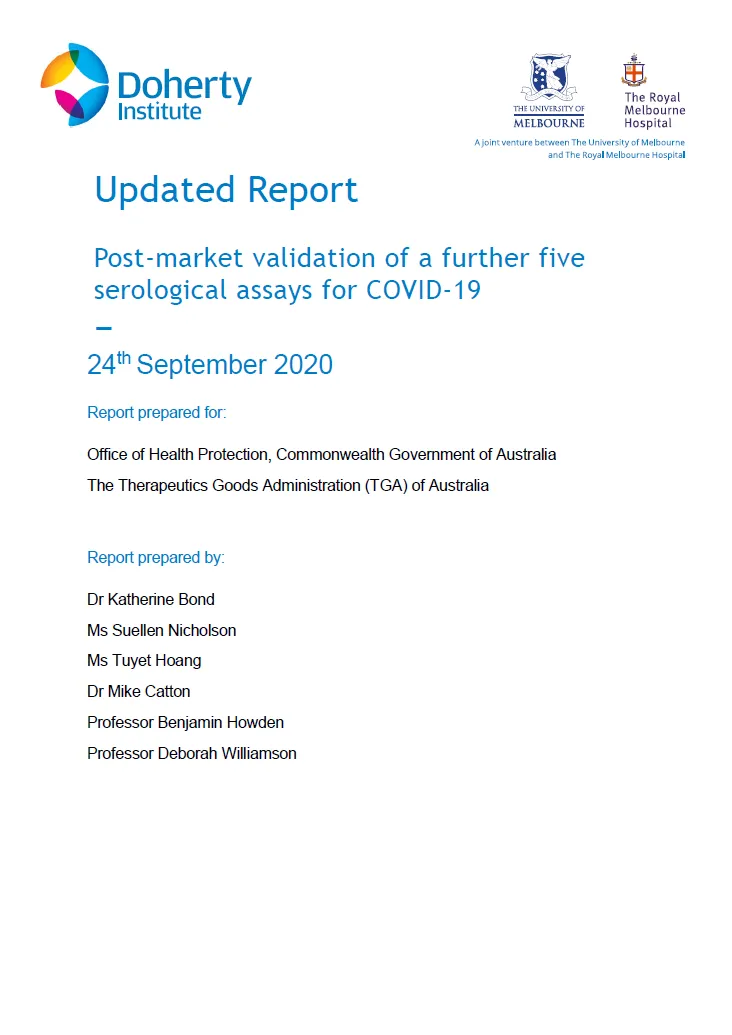 Post-market validation of a further 5 serological assays for COVID-19