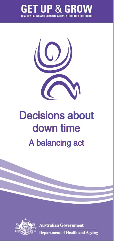 Cover image for the Get Up & Grow Brochure – Decisions about down time: a balancing act
