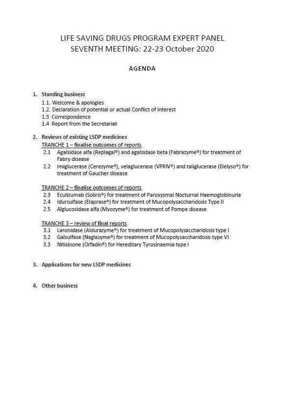 Cover image of LSDPEP 7th meeting agenda – 22 and 23 October 2020
