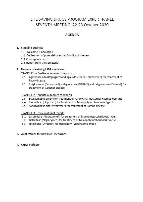 Cover image of LSDPEP 7th meeting agenda – 22 and 23 October 2020