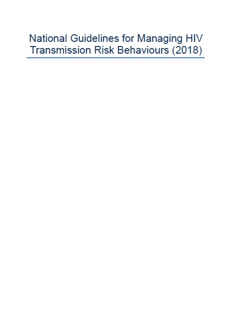 Cover image for National Guidelines for Managing HIV Transmission Risk Behaviours (2018)