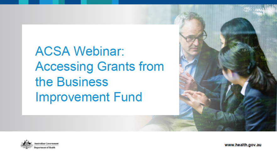 Cover image for Accessing grants through the Business Improvement Fund presentation